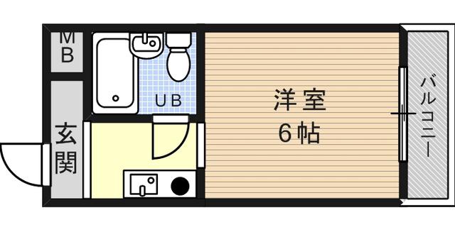 ダイドーメゾン岡本(ワンルーム/4階)の間取り写真