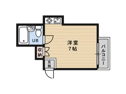 スパジオ新在家(ワンルーム/4階)の間取り写真