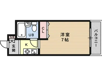 メゾン・ド・六甲パートⅤ(1K/3階)の間取り写真