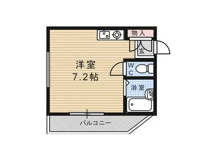 リトル六甲(ワンルーム/4階)の間取り写真
