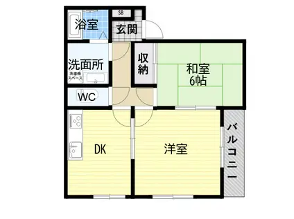 シャルマン御影(2DK/2階)の間取り写真