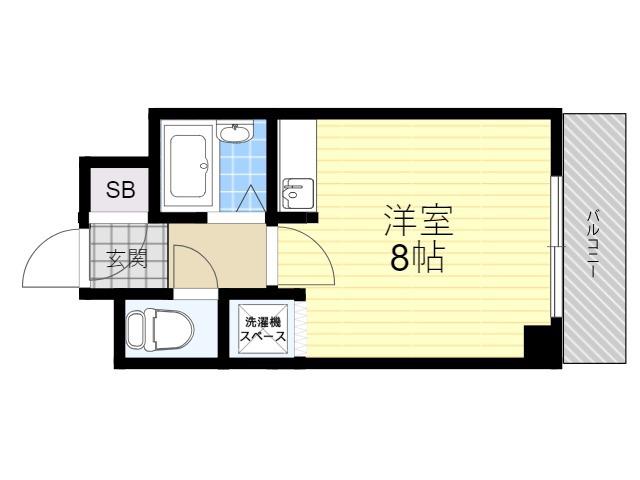 セント中御影(1K/3階)の間取り写真