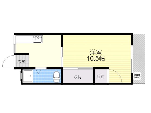 徳風マンション(1DK/3階)の間取り写真
