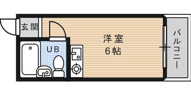 サンハイツ本山(ワンルーム/5階)の間取り写真