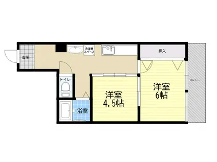 リラハイム(2K/2階)の間取り写真