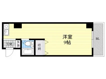 グローバルヴィレッジ御影(ワンルーム/4階)の間取り写真