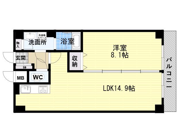 ステラ田中町(1LDK/7階)の間取り写真