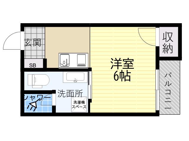 六甲台ベネフィック(1K/1階)の間取り写真