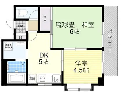 ヒルコート高羽(2K/3階)の間取り写真