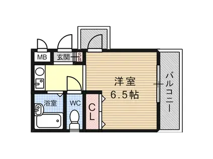 ルミエールROKKO(ワンルーム/3階)の間取り写真