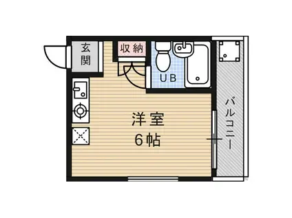 第二玉田マンション(ワンルーム/4階)の間取り写真