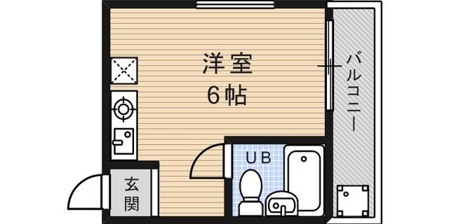 第二玉田マンション(ワンルーム/4階)の間取り写真