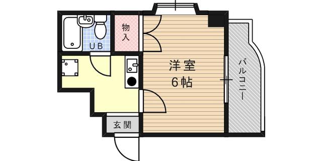 シャルマンフジ灘弐番館(1K/5階)の間取り写真