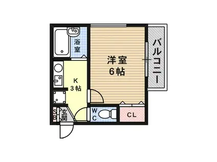 ストリームクレスト(1K/1階)の間取り写真