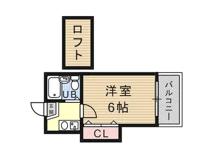 ユニテック六甲(1K/1階)の間取り写真