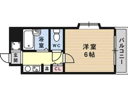 香川ハイツ御影イースト(1K/8階)の間取り写真
