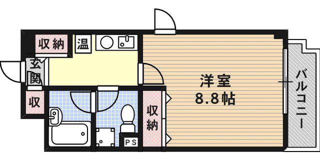 エイト御影(1K/7階)の間取り写真