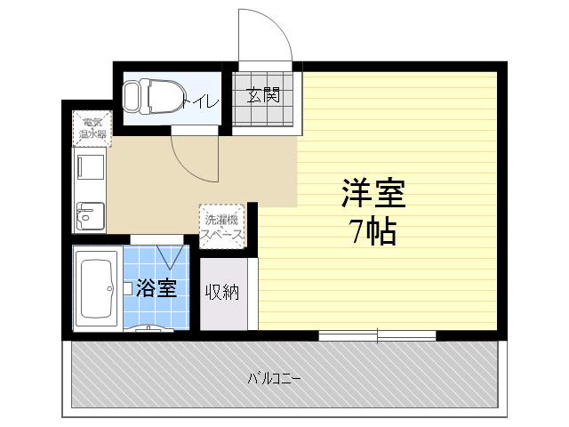UTレジデンス六甲(ワンルーム/4階)の間取り写真