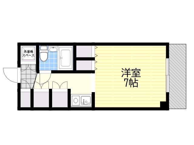 ロマネスク六甲第2(1K/3階)の間取り写真