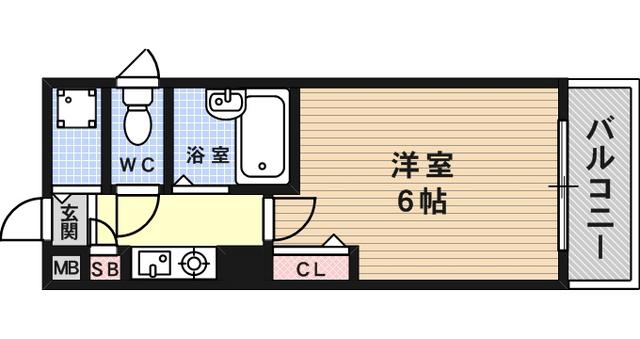 弘南ハイツ(1K/2階)の間取り写真