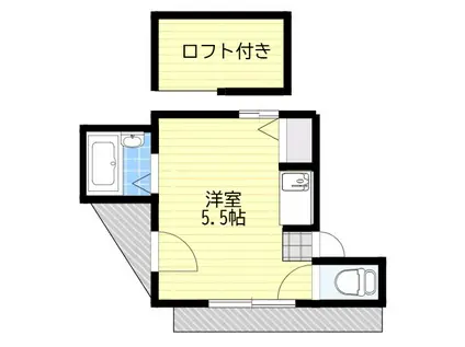 メゾン八幡(ワンルーム/3階)の間取り写真