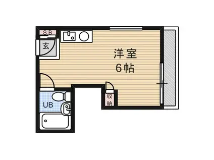 アルカディア六甲(ワンルーム/4階)の間取り写真