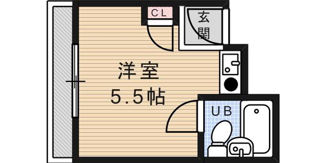 アルカディア六甲(ワンルーム/4階)の間取り写真