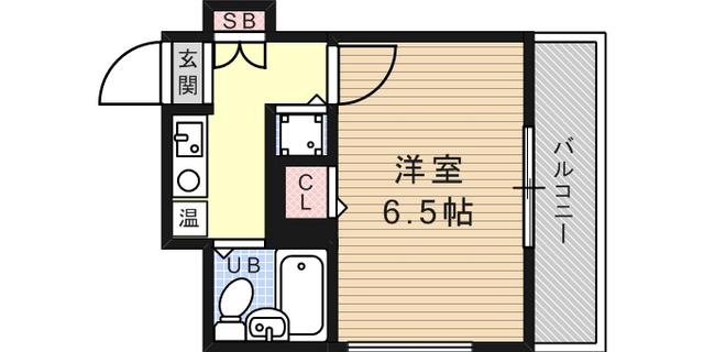 ジョイフル六甲Ⅱ(1K/4階)の間取り写真
