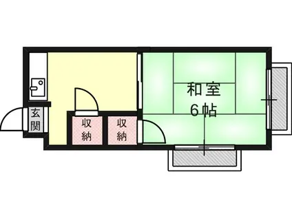 甲南フラット(ワンルーム/5階)の間取り写真