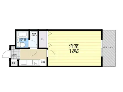 アルファ新和(ワンルーム/3階)の間取り写真