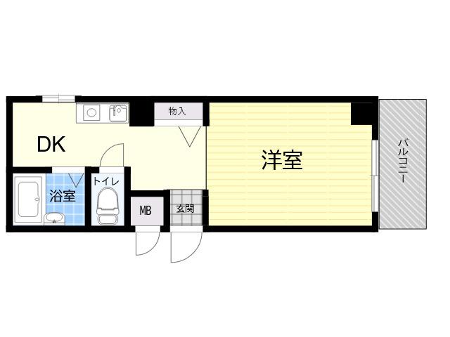 RUNES御影(ワンルーム/3階)の間取り写真