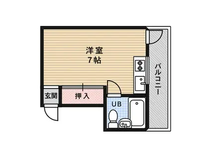 第一玉田マンション(ワンルーム/4階)の間取り写真