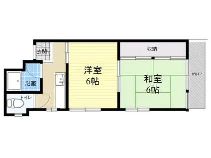 内田マンション(2K/3階)の間取り写真