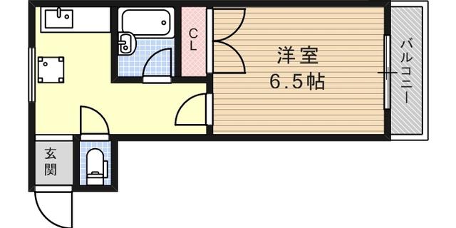ハウゼY&K(1K/3階)の間取り写真