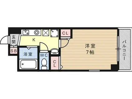 アイビスパーク(1K/2階)の間取り写真