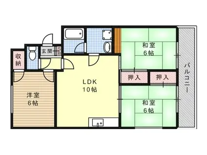 ドリームハイツⅠ(3LDK/3階)の間取り写真