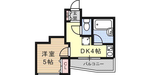 グランパラッツォ(1DK/2階)の間取り写真