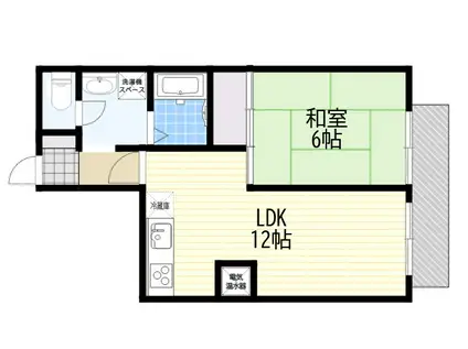 篠原リッチライフ壱番館(1LDK/3階)の間取り写真