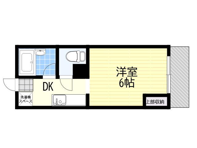 大石北町マンション(1K/4階)の間取り写真