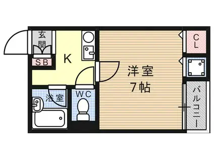 アパ六甲(1K/5階)の間取り写真