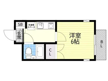 神戸リブプレイス(1K/1階)の間取り写真