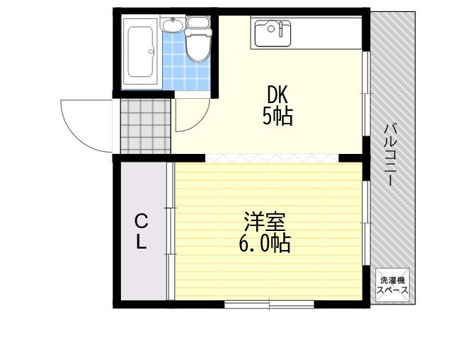 ハイツパーソン倉石(1K/3階)の間取り写真