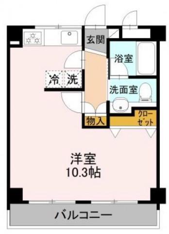 マークハーゲン(ワンルーム/2階)の間取り写真