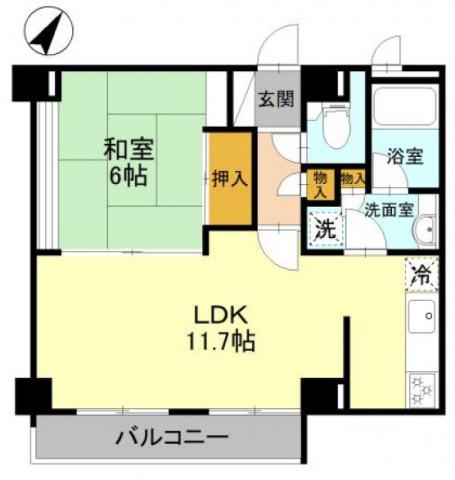 マークハーゲン(1LDK/2階)の間取り写真