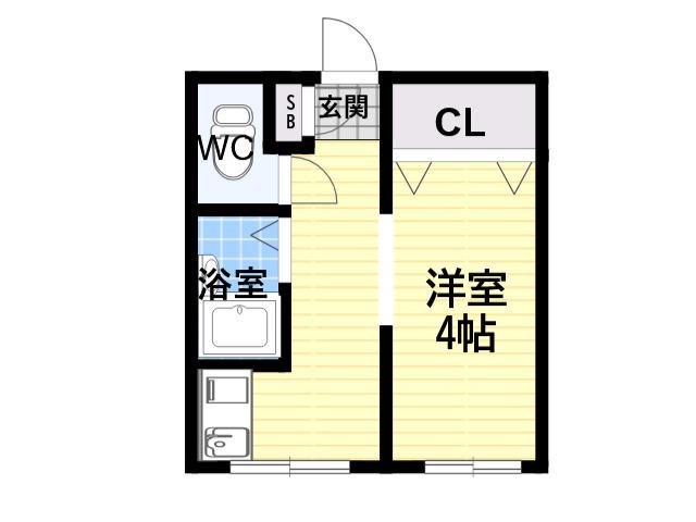 東方ビル3(1K/2階)の間取り写真