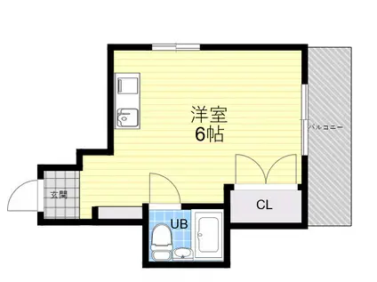 サンロイヤル六甲(ワンルーム/3階)の間取り写真