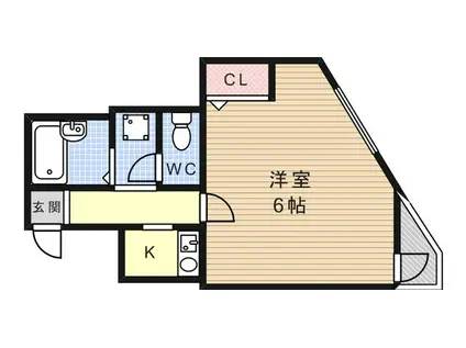 パルク王子(1K/3階)の間取り写真
