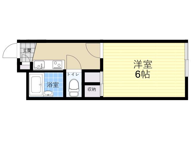 レオパレス香蘭(1K/2階)の間取り写真