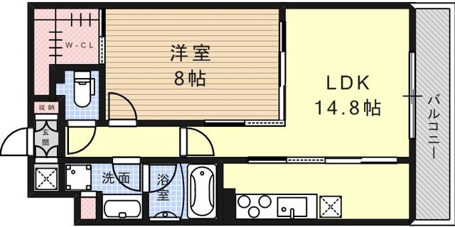 サニープレイス西芦屋2号館(1LDK/10階)の間取り写真