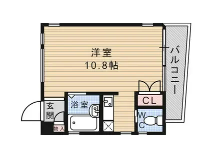 第6六甲センタービル(ワンルーム/2階)の間取り写真